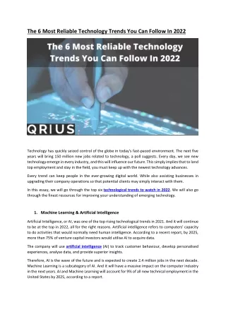 the 6 most reliable technology trends