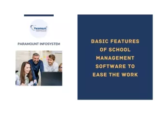 Basic Features of School Management Software to Ease the Work