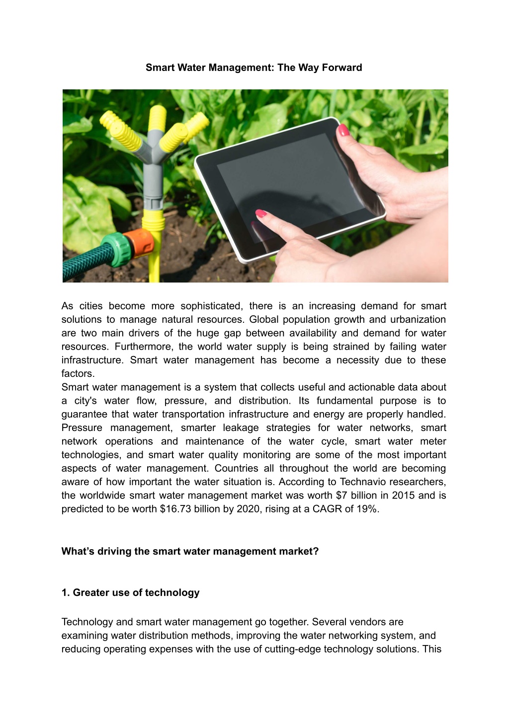 PPT - Smart Water Management_ The Way Forward PowerPoint Presentation ...