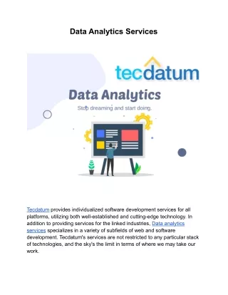 data analytics services