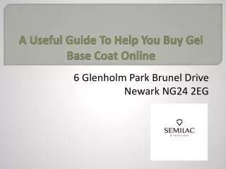 Key Guide To Buy Gel Base Coat Online