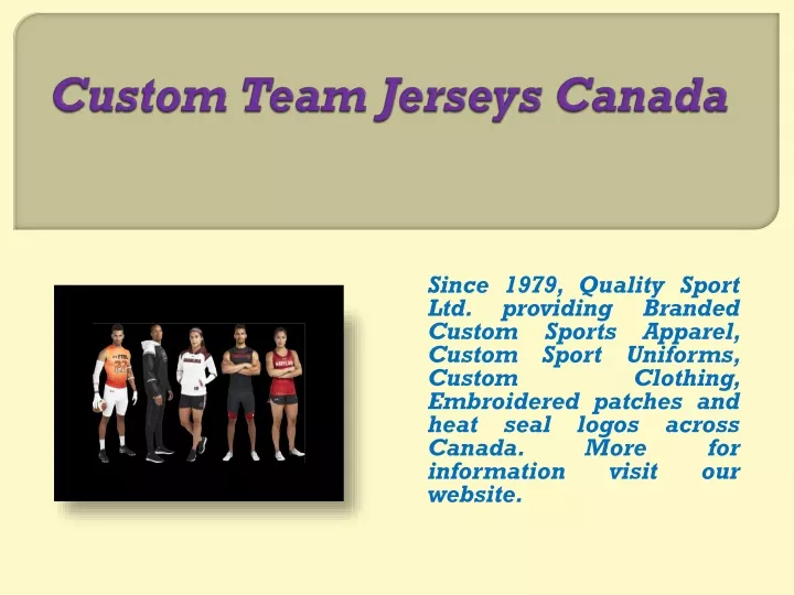 custom team jerseys canada