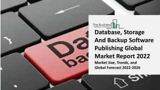 database storage and backup software publishing