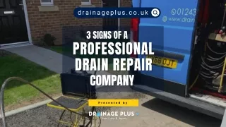 3 Signs of a Professional Drain Repair Company