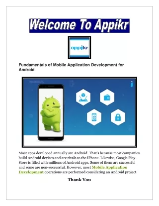 fundamentals of mobile application development