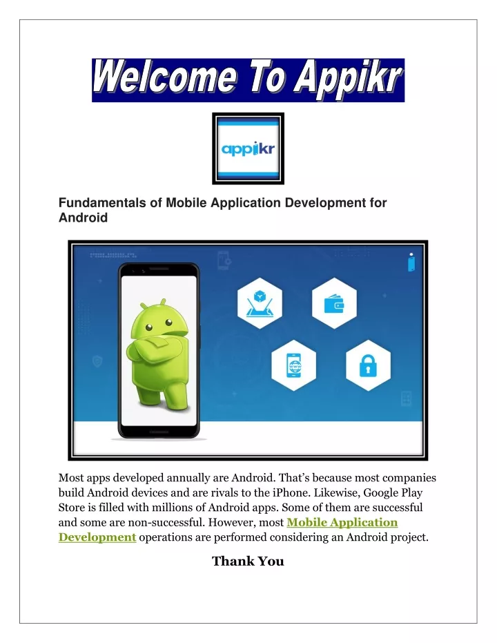 fundamentals of mobile application development