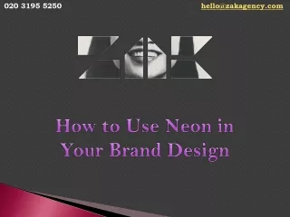 How to Use Neon in Your Brand Design