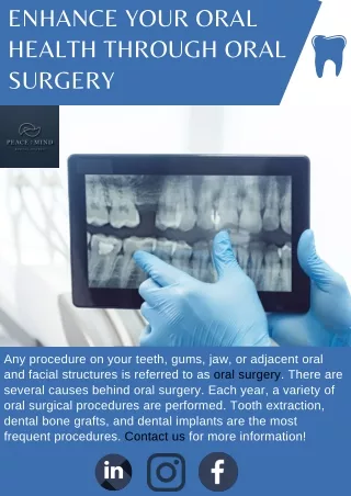 Enhance Your Oral Health Through Oral Surgery