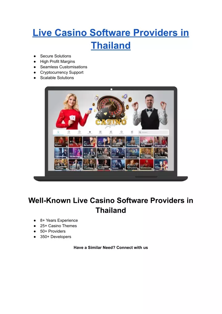 live casino software providers in thailand