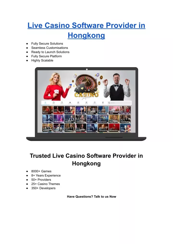 live casino software provider in hongkong