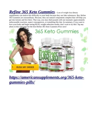 refine 365 keto gummies lots of weight loss