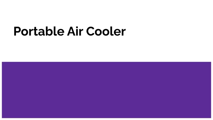 presentation about air cooler