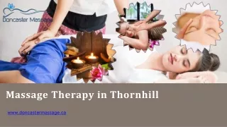 Massage Therapy in Thornhill by Doncaster Massage