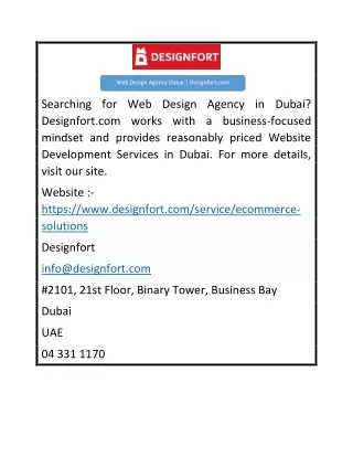 Web Design Agency Dubai  Designfort.com