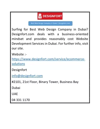 Best Web Design Company in Dubai  Designfort.com