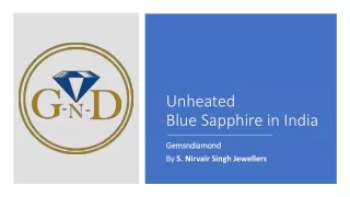 Unheated blue sapphire in india
