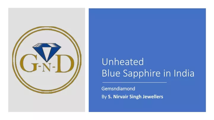 unheated blue sapphire in india