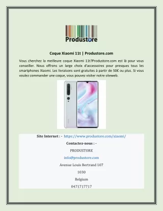Coque Xiaomi 11t | Produstore.com