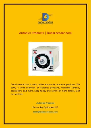 autonics products dubai sensor com