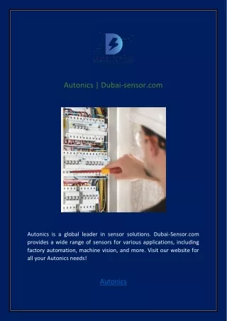 autonics dubai sensor com