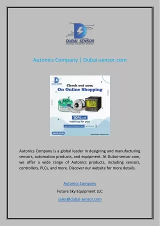 Autonics Company  Dubai-sensor