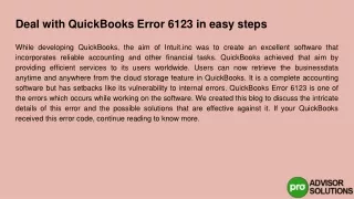deal with quickbooks error 6123 in easy steps
