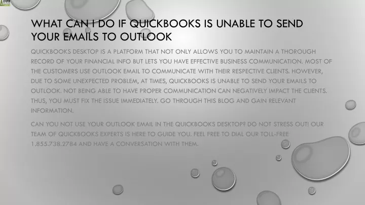 what can i do if quickbooks is unable to send your emails to outlook