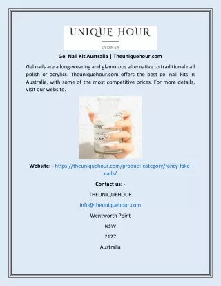Gel Nail Kit Australia | Theuniquehour.com