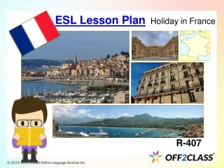 esl lesson plan holiday in france