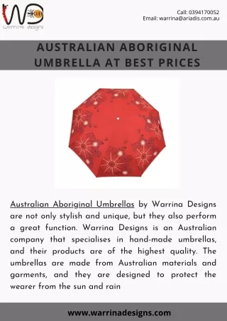 Australian Aboriginal Umbrella At Best Prices