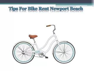 Tips For Bike Rent Newport Beach