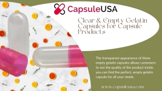 Great Deal on Clear Empty Gelatin Capsules