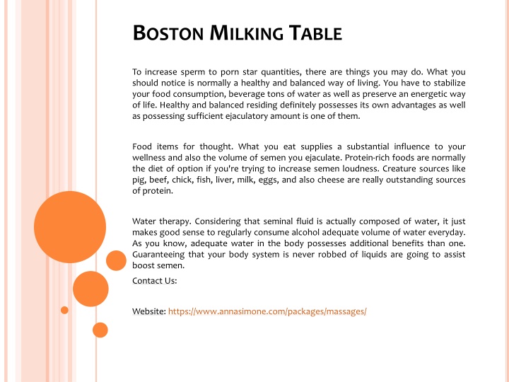 boston milking table