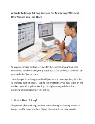 A Guide To Image Editing Services For Marketing Why and How Should You Hire One