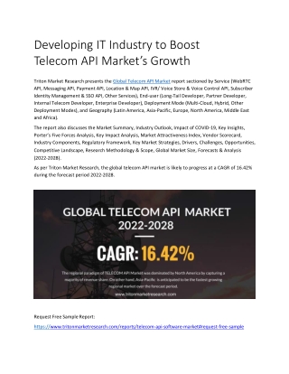 developing it industry to boost telecom