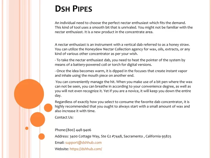 dsh pipes