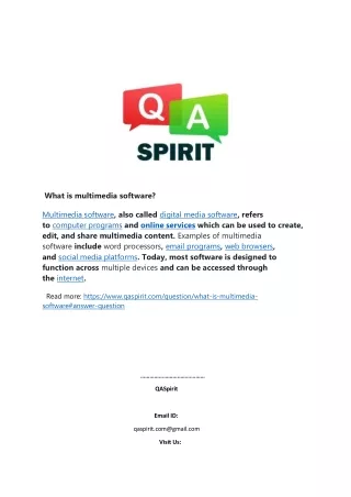 what is multimedia software