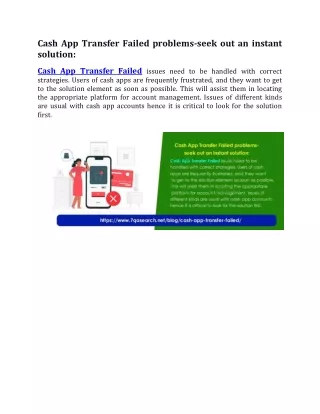 cash app transfer failed problems seek