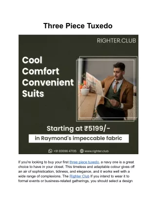 Three Piece Tuxedo