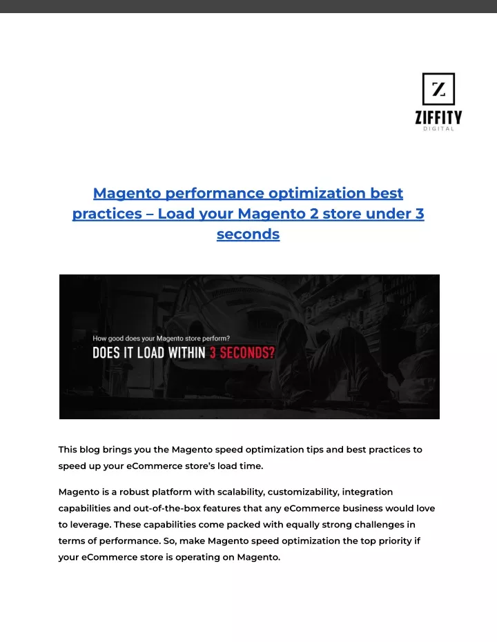 magento performance optimization best practices