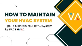 How to Maintain Your HVAC Systems - Fact HVAC