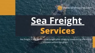 Sea Freight Services