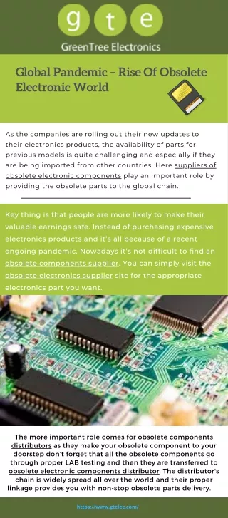 global pandemic rise of obsolete electronic world