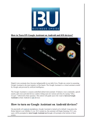 how to turn on google assistant on android