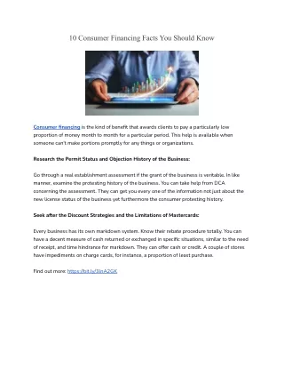 10 consumer financing facts you should know