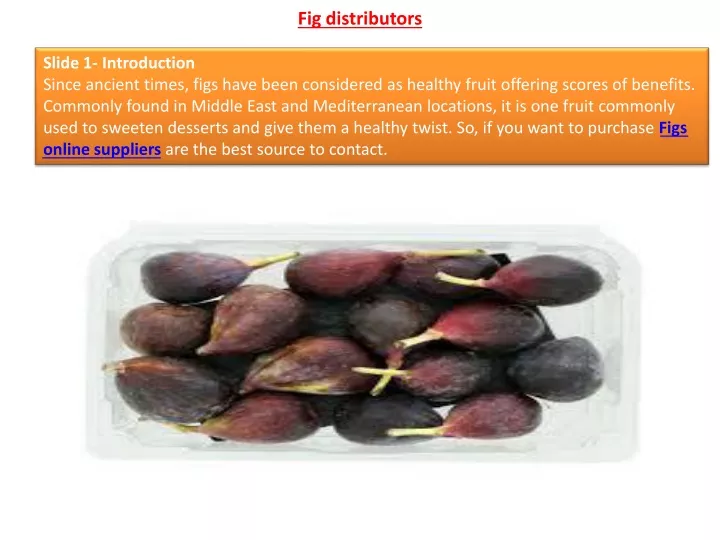 fig distributors