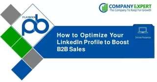How to Optimize Your LinkedIn Profile to Boost B2B Sales - Company Expert