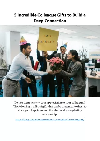 5 Incredible Colleague Gifts to Build a Deep Connection-