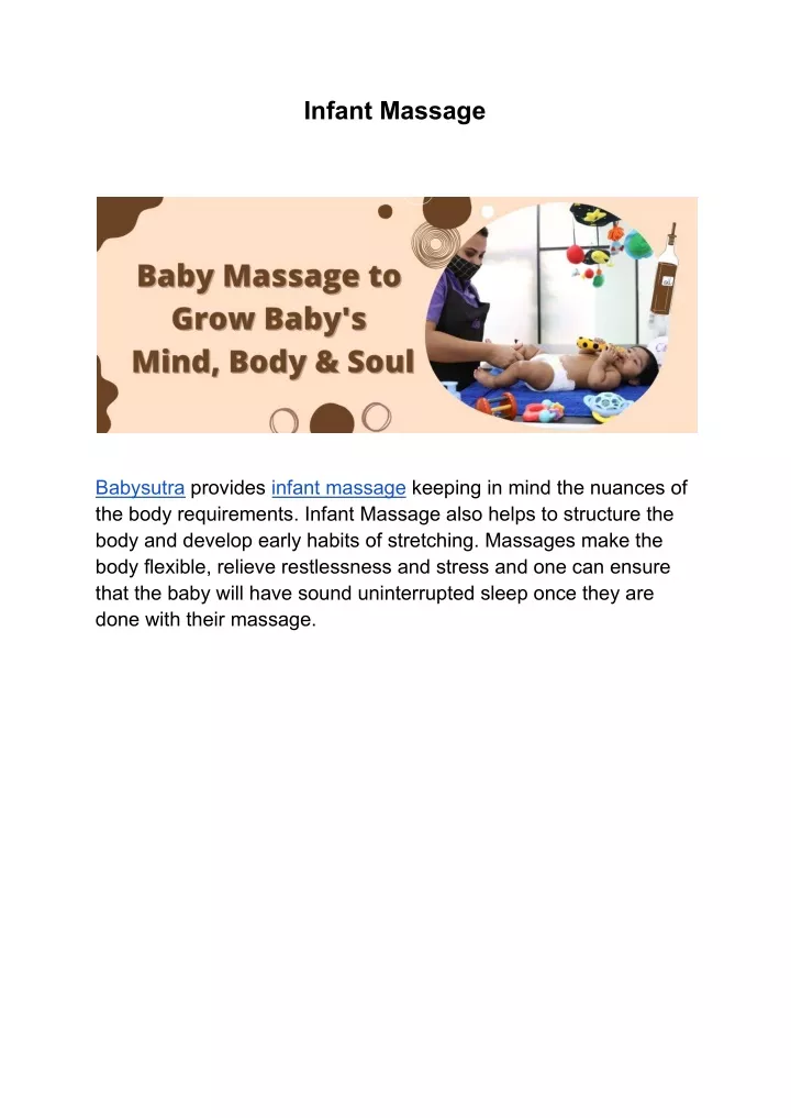infant massage