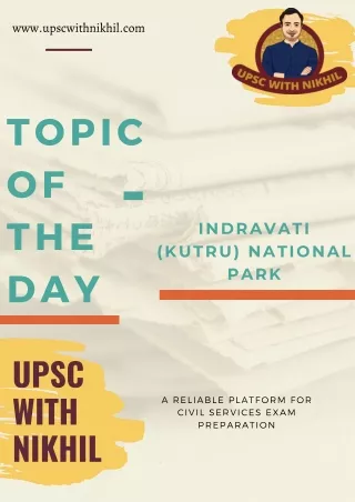 Indravati National Park - UPSCwithNikhil